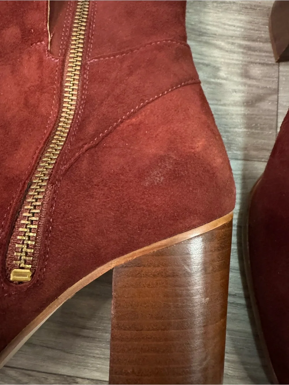 Free People Breakers Suede Blocked Heel Ankle Booties Size 7.5